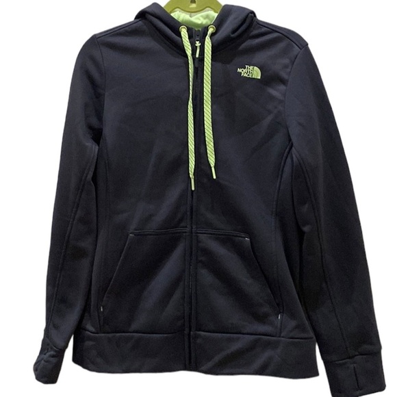 The North Face Women’s Full Zip Sweatshirt Jacket (L) Color Gray/Green w/Hoddie - Picture 1 of 10